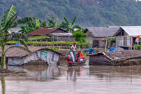 Flood affected areas in Darrang district